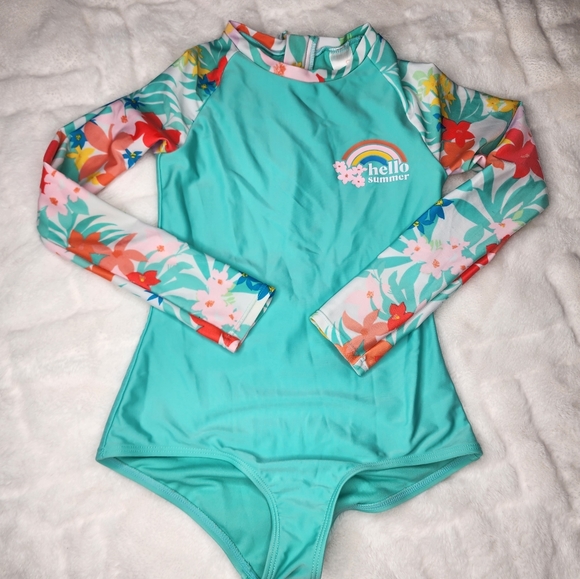 Cat & Jack Girls One-Piece Swimsuit--size L 10/12 - Picture 1 of 9